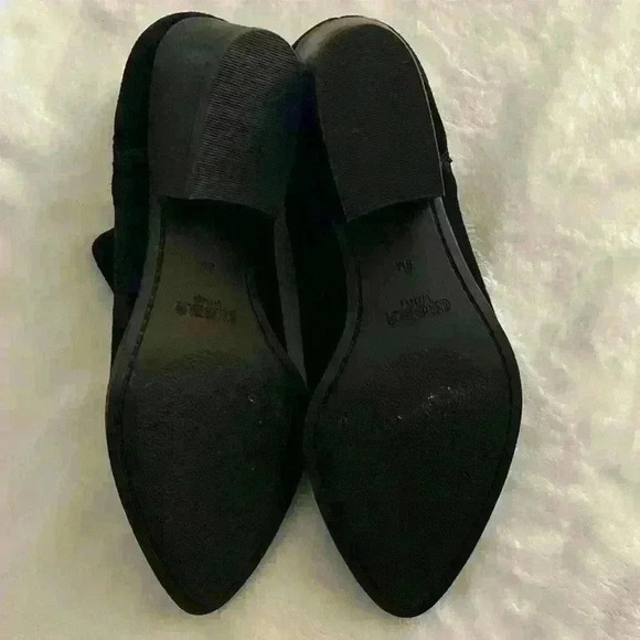 Women's CROWN VINTAGE Leio Black Leather Ankle Western Block Heel Boots 8 - Picture 15 of 16